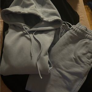 Zara Pale Blue Hoodie and Joggers Set
